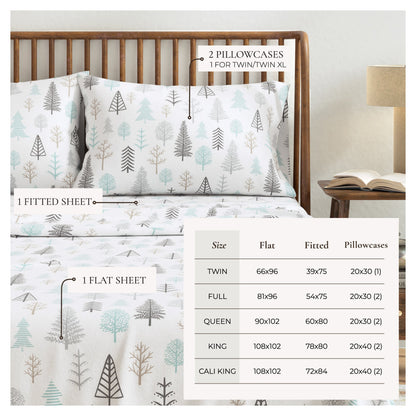 4-Piece Turkish Cotton Flannel Sheet - Lakeview Collection