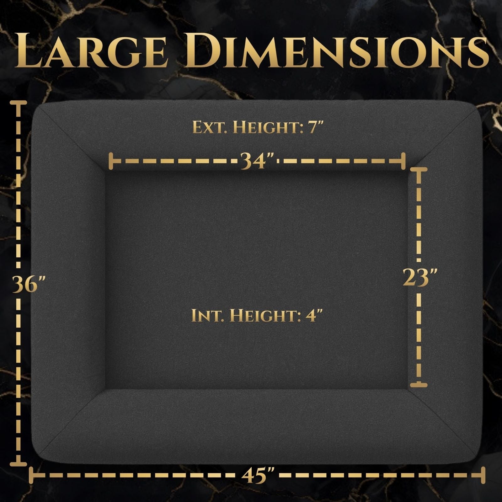 large orthopedic memory foam dog bed