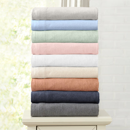 Sleep City Twin / Winter White Sheets 4-Piece Jersey Sheet - Carmen Collection Great Bay Home