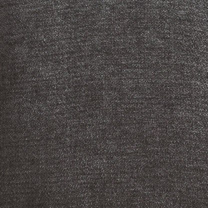 Close-up of dark gray bed frame fabric