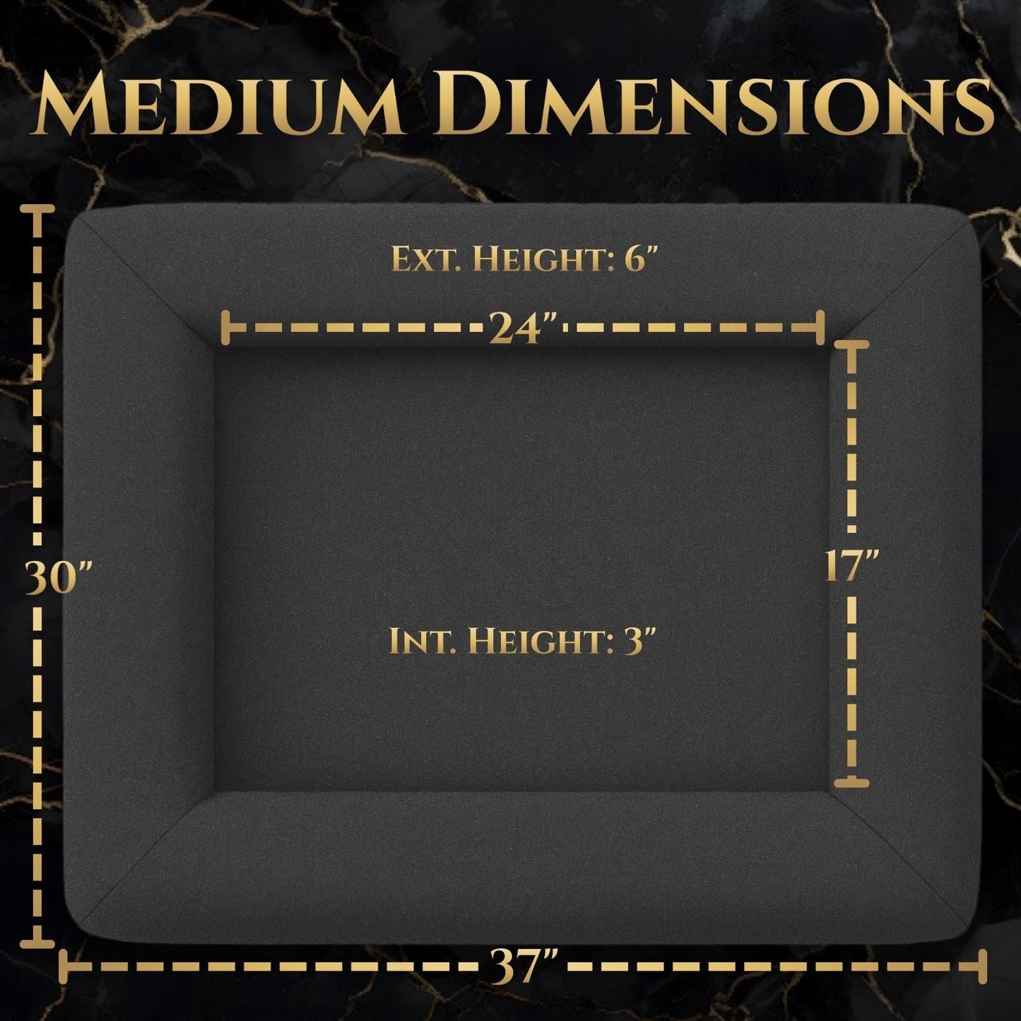 medium orthopedic memory foam dog bed dimensions