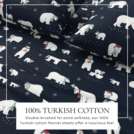 4-Piece Turkish Cotton Flannel Sheet - Whittaker Collection