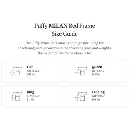 MILAN Bed Frame Midnight Gray