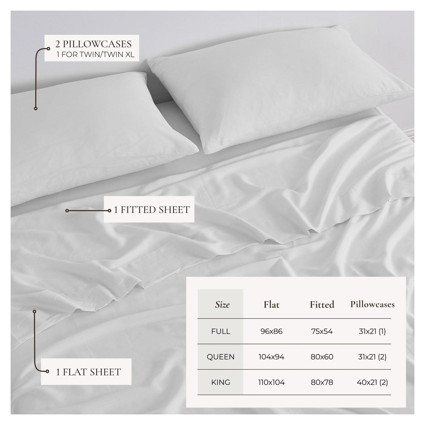 TENCEL™ Lyocell & Linen Blend Sheet Set - Magdalena Collection