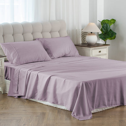 Sleep City Twin / Purple Sheet Set Kasentex Soft Sheet Bedding Set in Deep Pocket, Hypoallergenic and Breathable, Room Decor, Graduation Gifts Kasentex