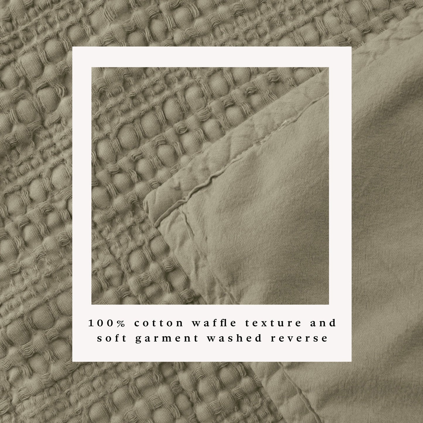 100% Cotton Honeycomb Waffle Garment Washed Quilt Set - Genevieve Collection
