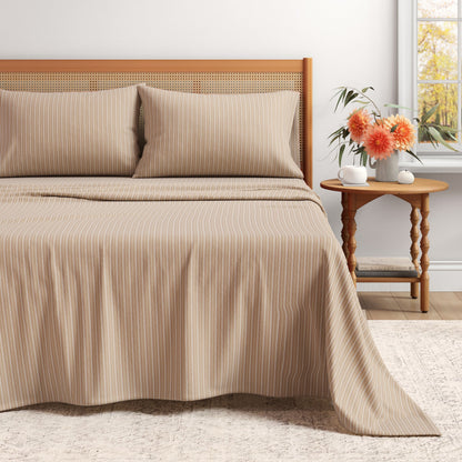 Turkish Cotton Flannel Sheet Set - Plaid & Stripe Collection