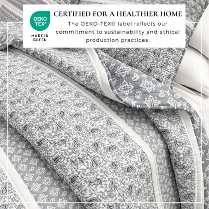 3-Piece Stripe Quilt - Kadi Collection