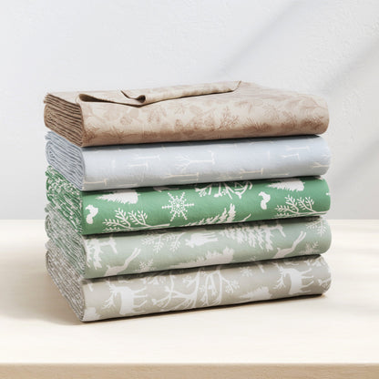 Turkish Cotton Flannel Sheet Set - Elevated Lodge Collection
