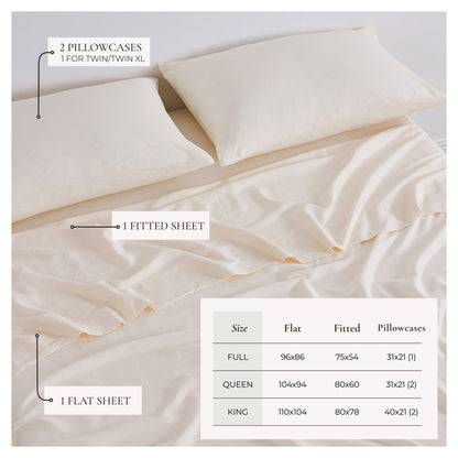 TENCEL™ Lyocell & Linen Blend Sheet Set - Magdalena Collection