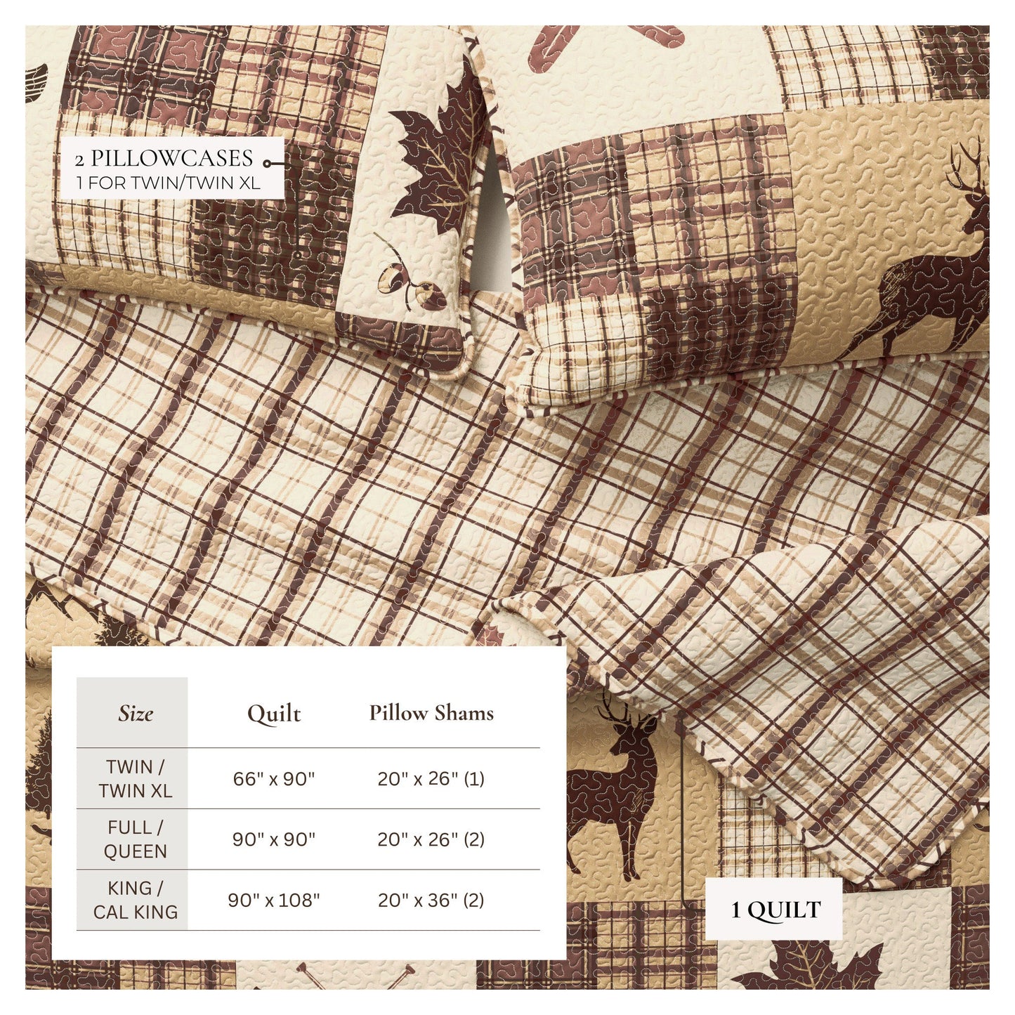 Redwood Lodge 3 Piece Quilt Set