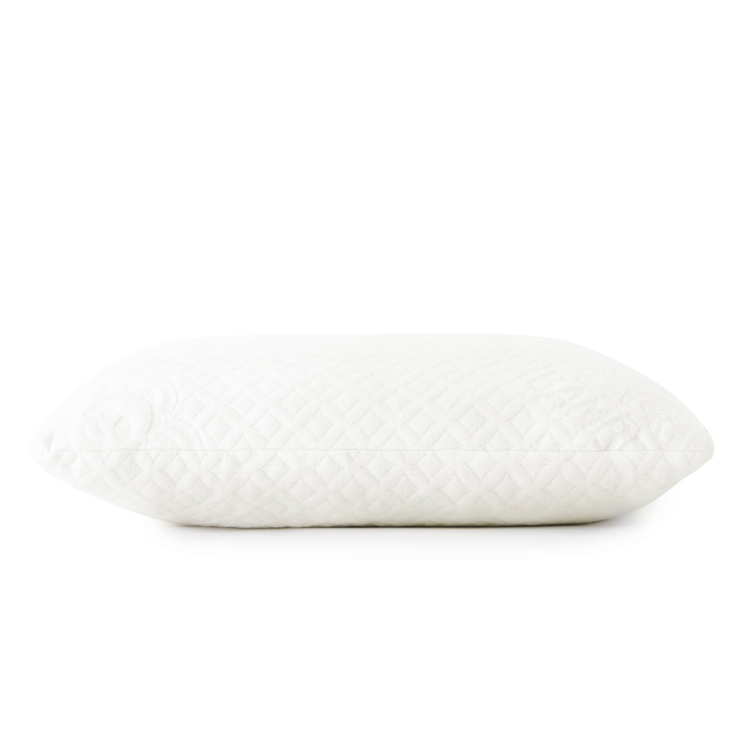 White bamboo toddler pillow on a white background