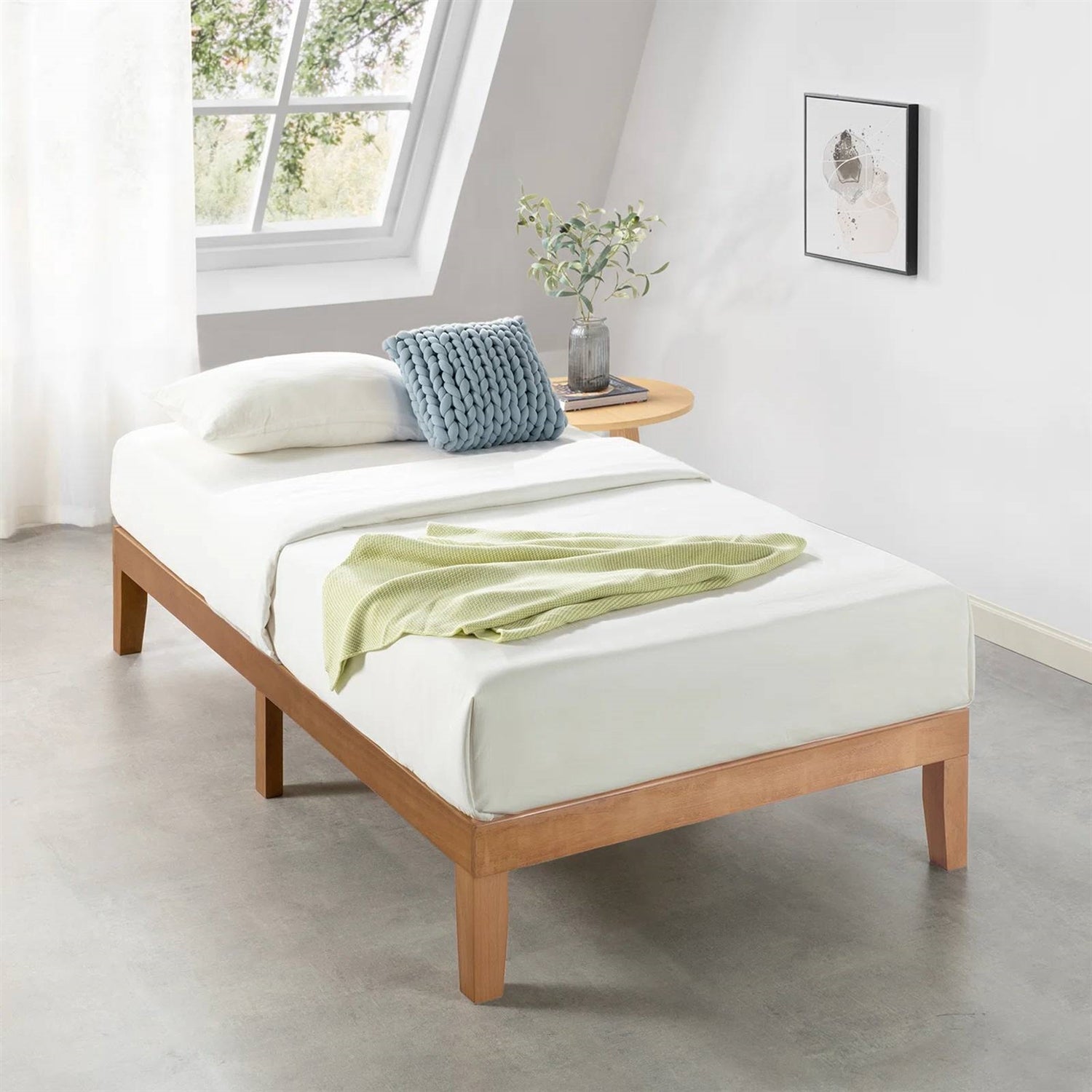 Twin XL minimalist modern wood bed frame