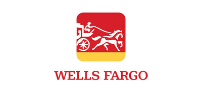 Wells Fargo financing logo with red and yellow design on a white background