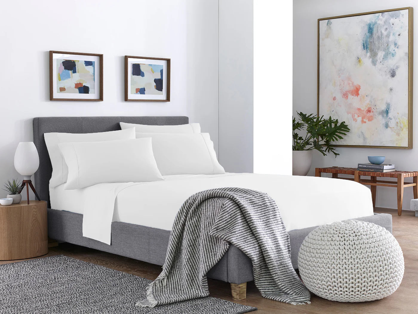 white luxury hotel microfiber sheets