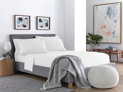 white luxury hotel microfiber sheets