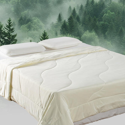 Sleep City Twin / White Comforter Kasentex All Season Ultra Soft Cooling Blanket Comforter, Hypoallergenic and Breathable, Room Decor, Graduation Gifts Kasentex