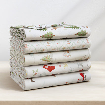 Turkish Cotton Flannel Sheet Set - Elevated Holiday Collection