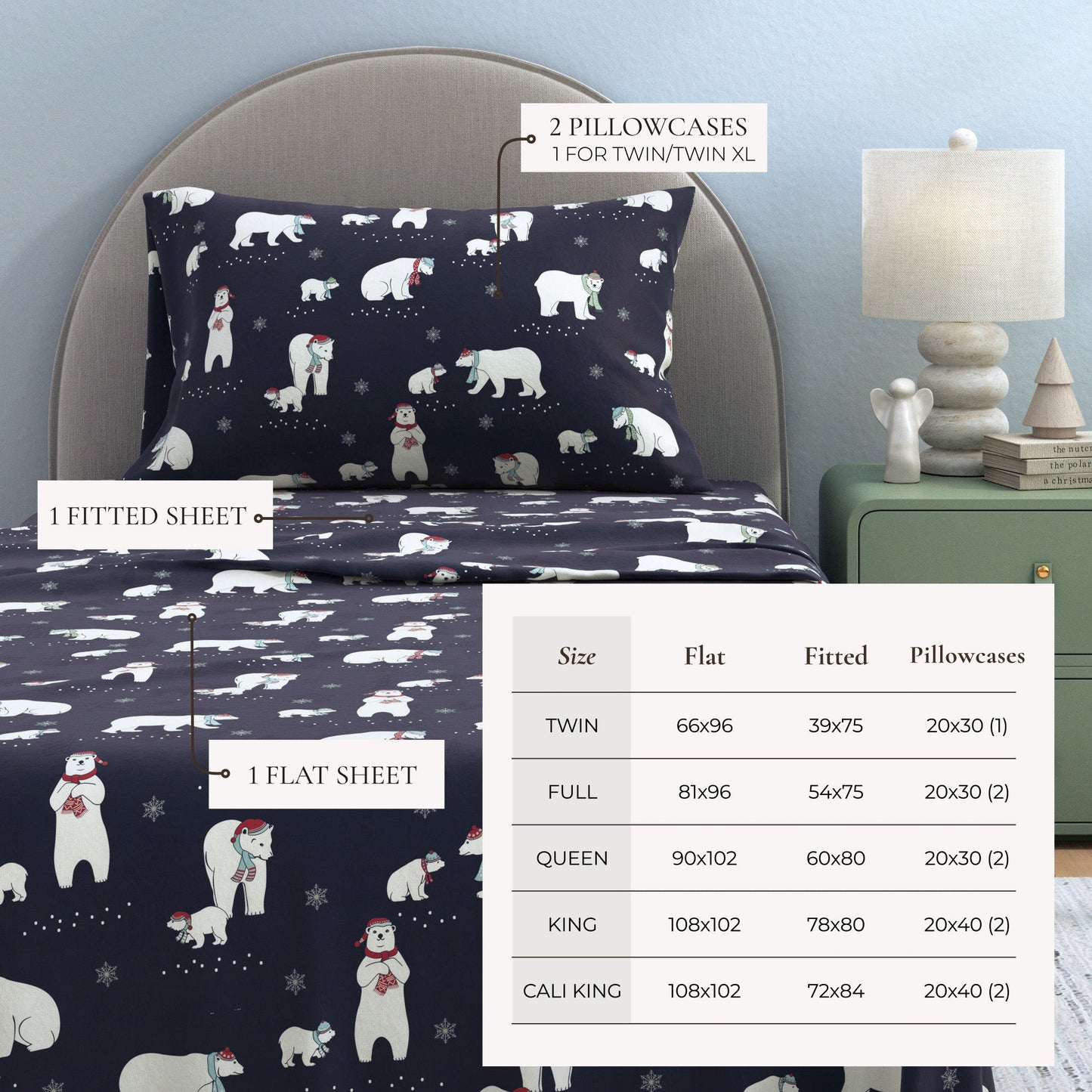 4-Piece Turkish Cotton Flannel Sheet - Whittaker Collection