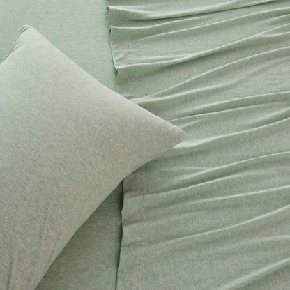 Sleep City Twin / Winter White Sheets 4-Piece Jersey Sheet - Carmen Collection Great Bay Home