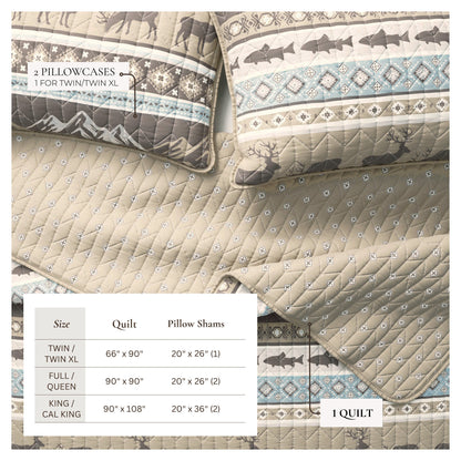 3-Piece Lodge Quilt - Yosemite Collection